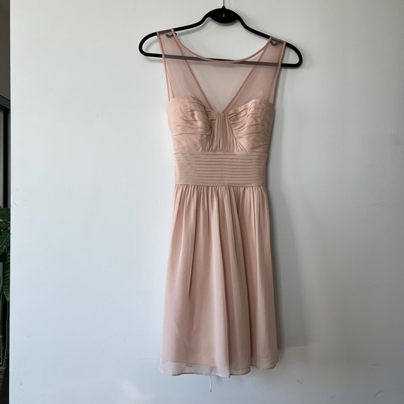 BCBG Pink Chiffon Cocktail Dress - Picture 1 of 10
